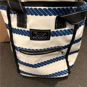Scout Blue and White Striped Cooler Bag